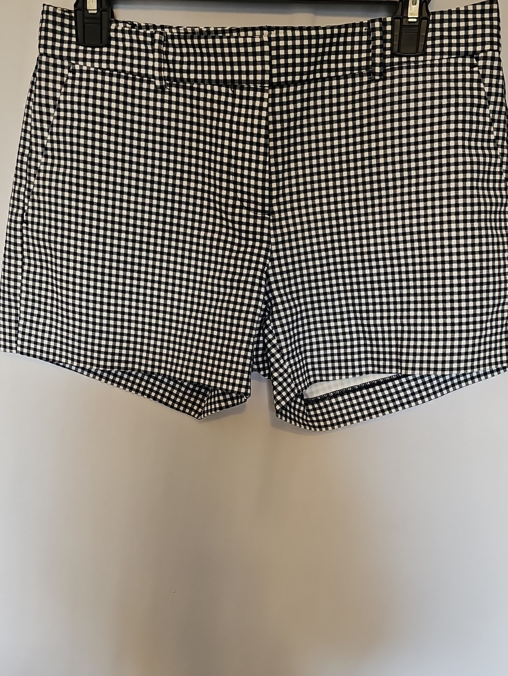 Michael Kors Black and White Gingham Bermuda Shorts